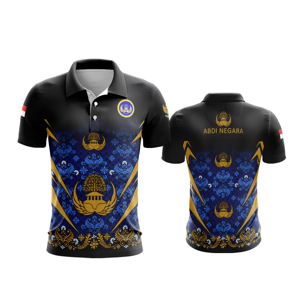 baju guru motif batik korpri baju kaos polo pria korpri terbaru Custom Kerja
