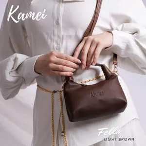 Kamei Fella Bag by Kamei Sling Bag Hand Bag Tas Imoet Mewah Dengan Material Synthetic Leather Dan Aksesori Gold Logo Embos Kamei