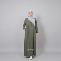 Gambar SHABIYAN-542 Gamis Harian Wanita Simple dan Elegan - Sage, S/M dari shabiyan Kota Administrasi Jakarta Selatan 3 Tokopedia