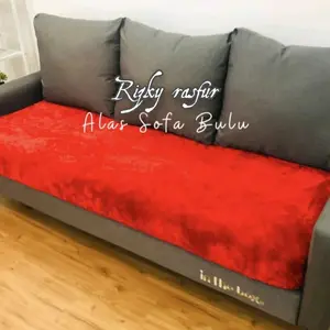 Alas sarung kursi sopa bulu untuk ukuran 170×100cm Dan 100x85 cm alas sopa 1 2 3 Seater tempat dudukan Alas sopa ruang tamu Kain halus lembut