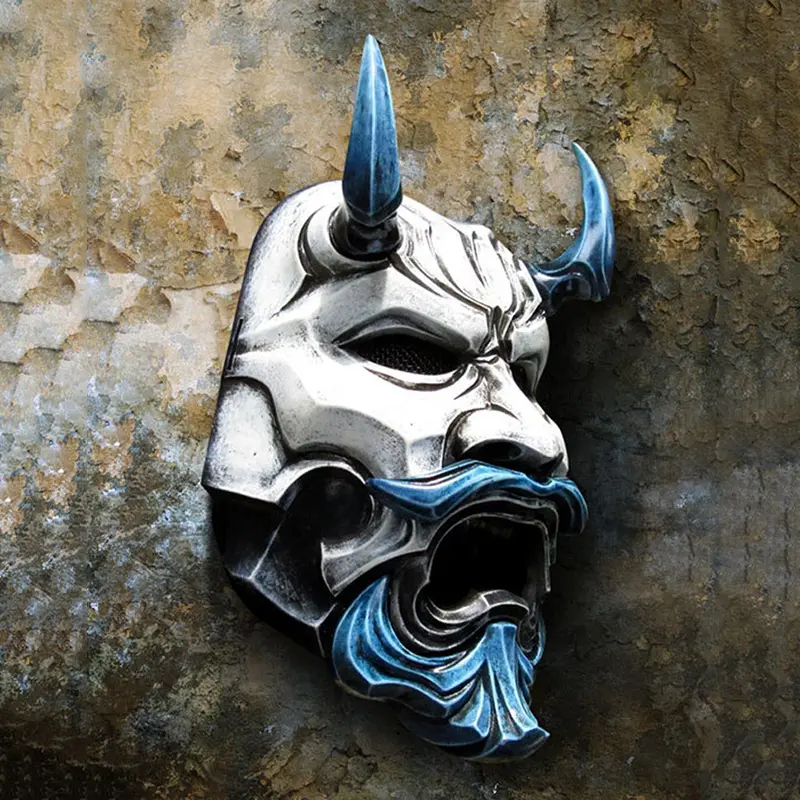 New Samurai Uncle Oni Latex Mask Mascaras Halloween Cosplay Props ...