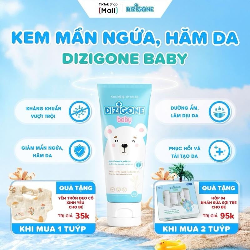 Kem hăm chàm DIZIGONE Baby: Kem dưỡng làm dịu da, đẩy lùi mụn mẩn hăm tã - chàm sữa - mẩn ngứa cho bé, phục hồi & bảo vệ da bé - Tuýp 30g