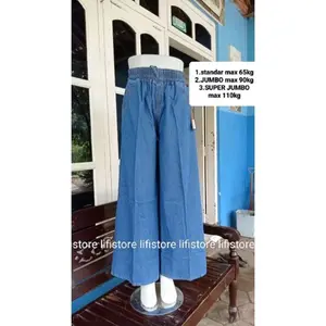 KULOT JEANS PREMIUM BAHAN HALUS SIZE  STANDAR,JUMBO DAN SUPER JUMBO MAX BB 100KG