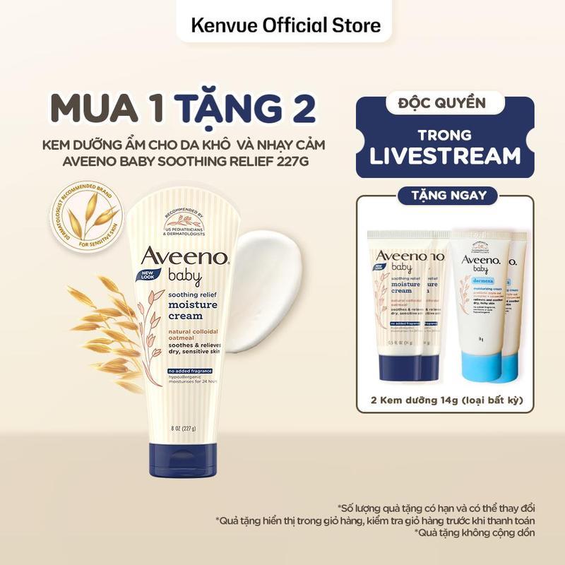Kem dưỡng ẩm toàn thân cho da khô và nhạy cảm Aveeno Baby Soothing Relief 227g…