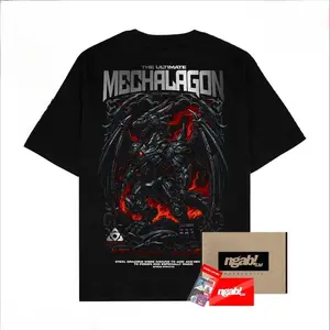 Kaos Baju Distro SablonReflective Silver The Ultimate Mechalagon NB218Hitam Unisex Pria Wanita Cotton Combed 24s 1231A3