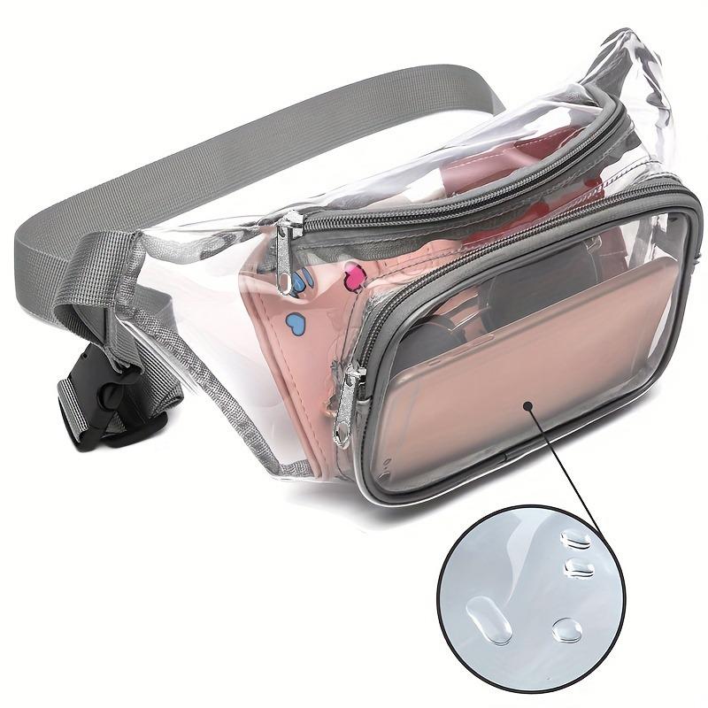 Product Introduction of WB - Beg pinggang PVC lutsinar untuk lelaki dan wanita, Pek pinggang lutsinar untuk kanak-kanak perempuan, kantung kasual, beg dada wanita Bags Beg Selempang 16