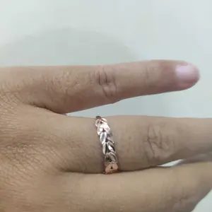 Cincin Emas Willow Leaf Rose Gold 17K Semar Nusantara
