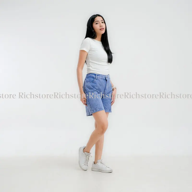 PAKET 100 RIBU DAPET 2 CELANA JEANS WANITA HOTPANTS MODEL KOREAN STYLE Denim 3