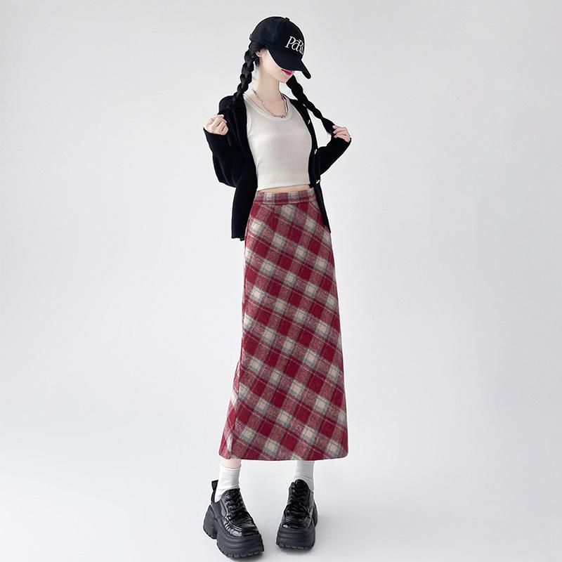TINO TINO - Rok Highwaist Flare Plaid H1621 Skirt Higwaist Pattern Korean style Casual Kain Nyaman Simple 9