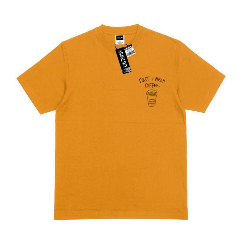 Product Introduction of Ashall.sky Kaos Distro Pria First I Need Coffee Simpel Logo | Koas Abu Polos | Kaos Simpel Distro Baju 17