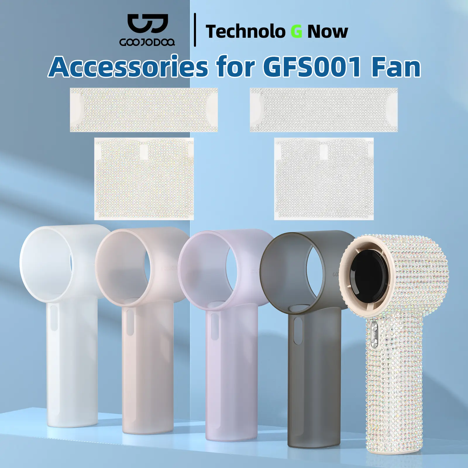 GOOJODOQ Protective Silicone Cover for GFS001 Turbo Fan | TIDAK ADA KIPAS NO FAN | Super Soft Flexible & Tough | Washable Detachable Comfortable | Compatible with Jisulife Fan