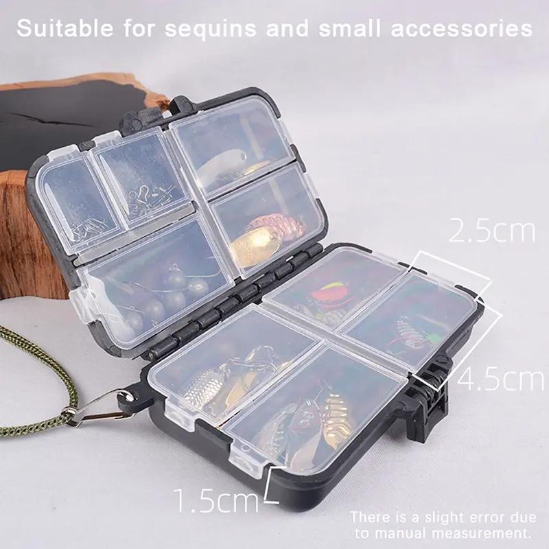 hộp lưu trữ mini lớp đôi có thể tháo rời hộp dụng cụ đánh cá móc muỗng câu cá…