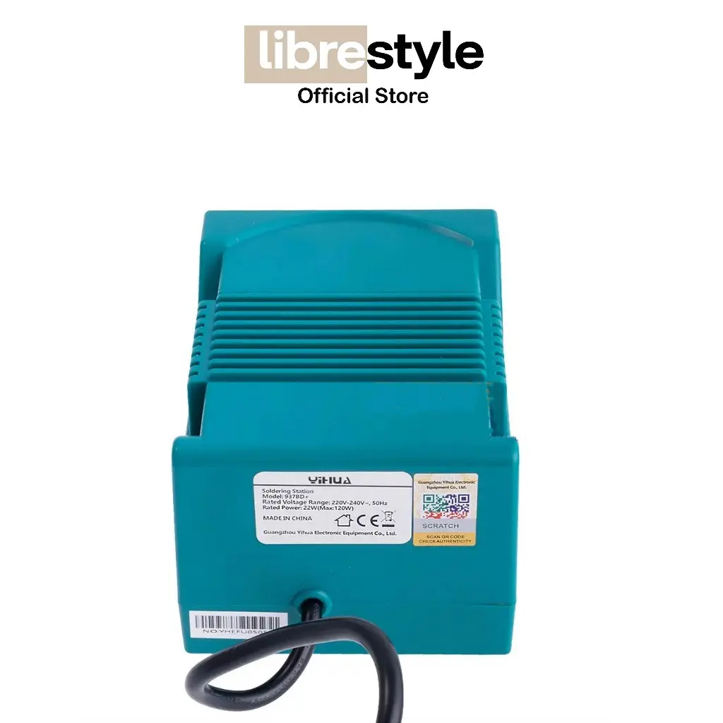 YiHUA 937BD+ Stasiun Soldering Digital dengan Display Suhu Stabil 200°C-480°C & Sistem PID untuk Teknisi Pemula Profesional