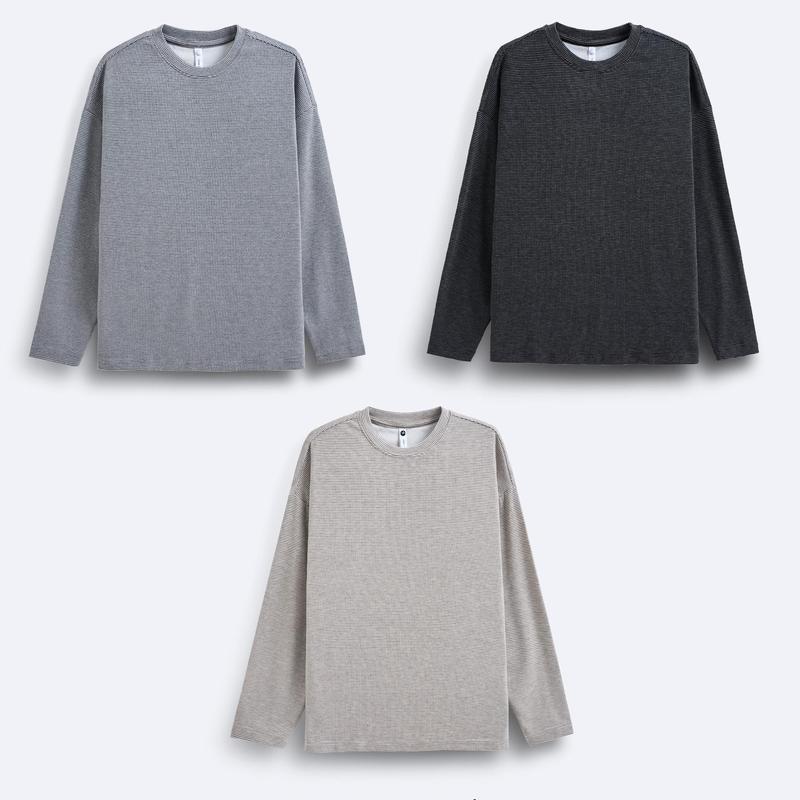  Combo 2 Áo Nỉ Giữ Nhiệt Nam Cổ Tròn 3 Màu L.3.7894 Menswear Dài Tay Tre Bi 