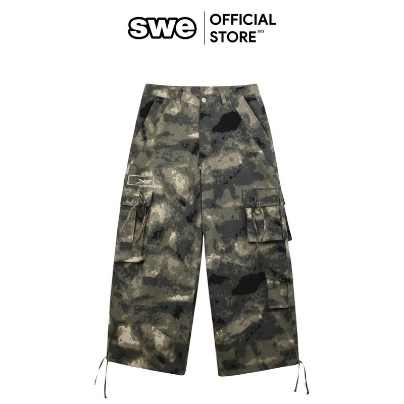 Quần Dài Hoạ Tiết Camo Unisex Nam/Nữ Local Brand SWE CARGO PANTS - DARKBYTE CAMO