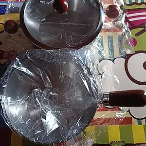 [Year End Sale] TEXANIA  BISA PILIH Panci dan Saucepan Stainless Steel Anti Lengket Anti Karat Diameter 16cm Gagang Kayu Lembut Tahan Panas Kitchenware