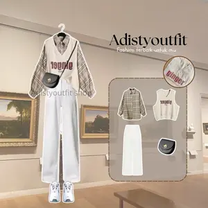 OneSet Outfit Korea Wanita /UlzzangOutfit/Ootd Korea /KoreaStyle(3in1)