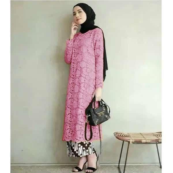 GAMIS BROKAT  TERBARU / ATASAN WANITA BROKAT MODERN / TUNIK BAHAN 1