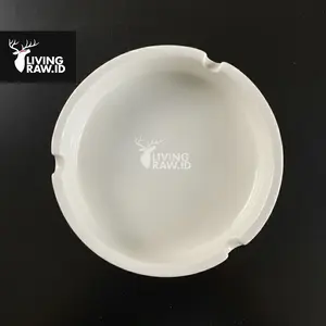 Asbak Keramik Porselen Putih - Elegant Ceramic Ashtray untuk Dekorasi Rumah