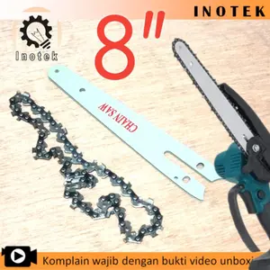 CHAINSAW 8 IN RANTAI DAN ATAU PLAT GUIDE BAR 8 INCH TERMURAH BEST SELLER