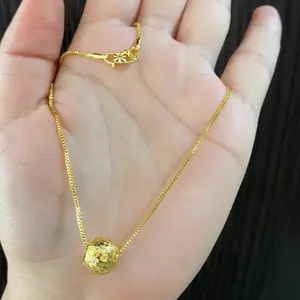 Kalung boba replika emas 24k  tahan lama bisa pakai harian rantai italy