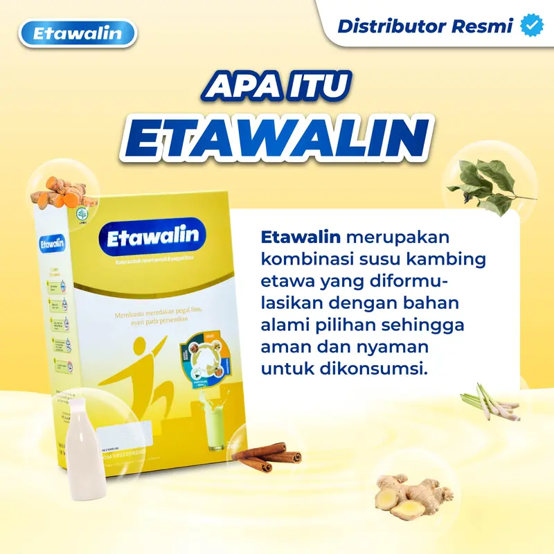 Etawalin Official Original 2 Box Susu Bubuk Kambing Etawa Bantu Masalah Nyeri Sendi Asam Urat dan Pegal Linu bisa COD 1