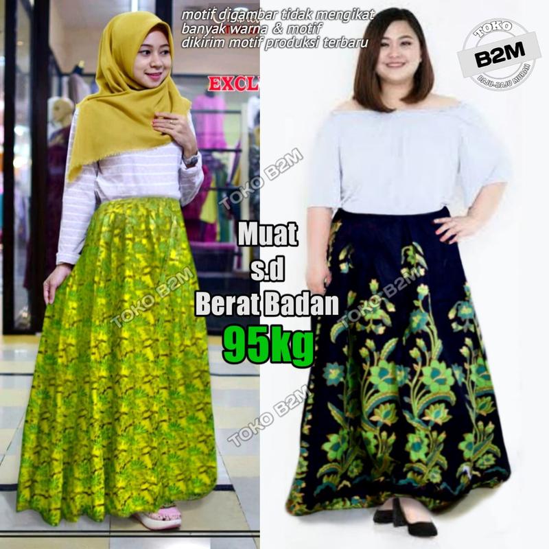 Rok jumbo Batik Skirt big size Rok batik B2M 1