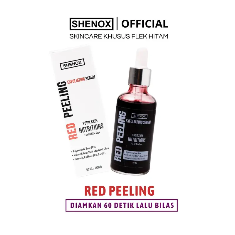 Shenox Red Peeling Serum Exfoliating Flek Hitam | Peeling Solution Serum 5