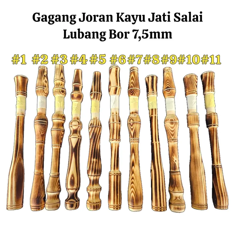 Gagang Joran Udang Kayu Jati Salai 0