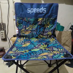 Speeds Kursi Lipat Outdoor Kursi Lipat Camping Portable Kuat Serbaguna Bahan Oxford Polyester Furnitur Berkemah Camping Furniture Indonesia 031-14 Hitam