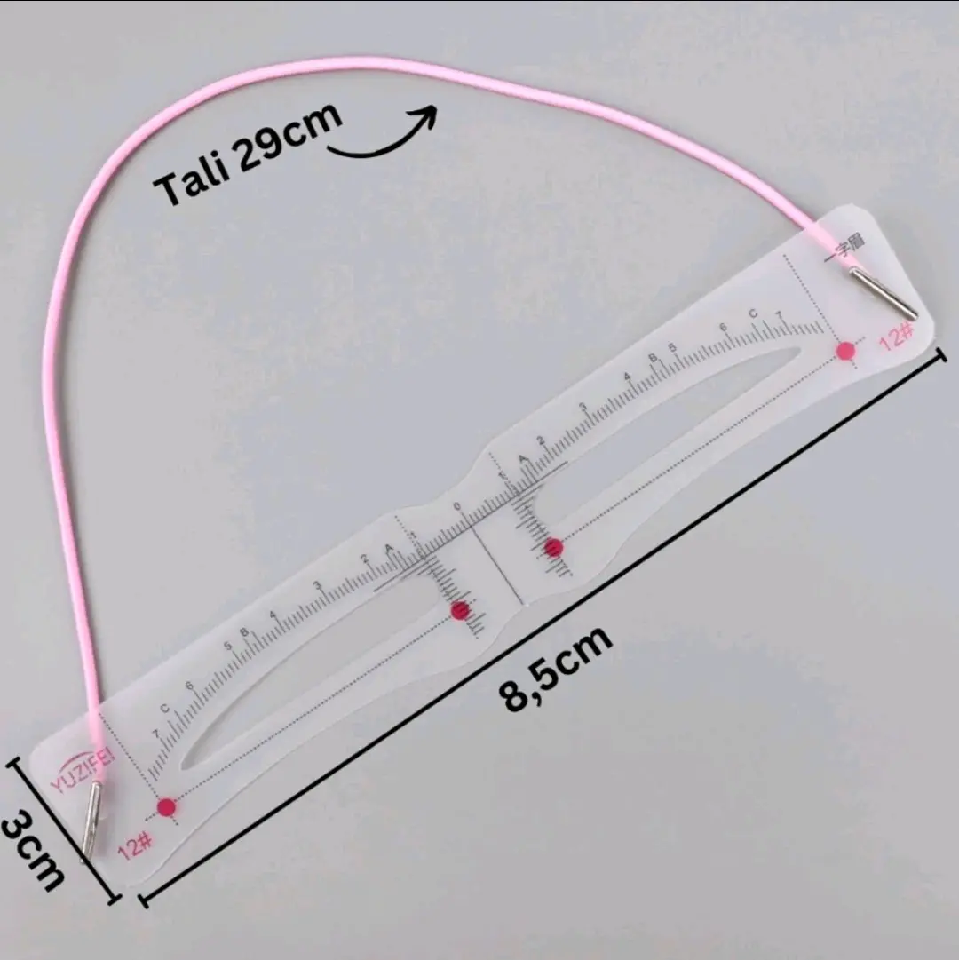 12 Model Cetakan Alis Eyebrow Reguler Card Set 12 Pcs Cetakan Alis Card Dengan tali.