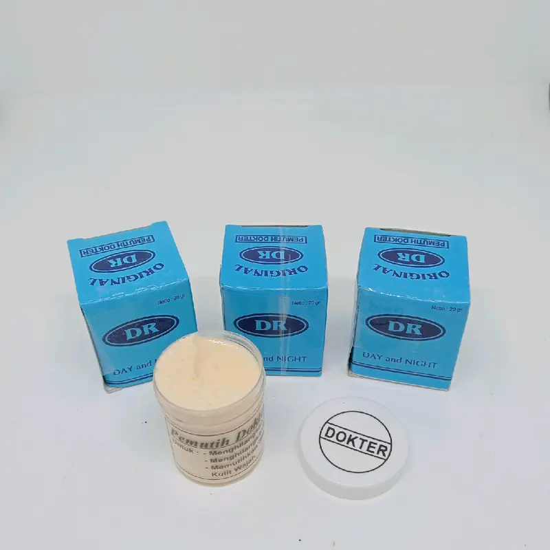 Krim Dr Biru Asli Siang Dan Malam Original Ecer Wajah Mencerahkan Mengencangkan 3