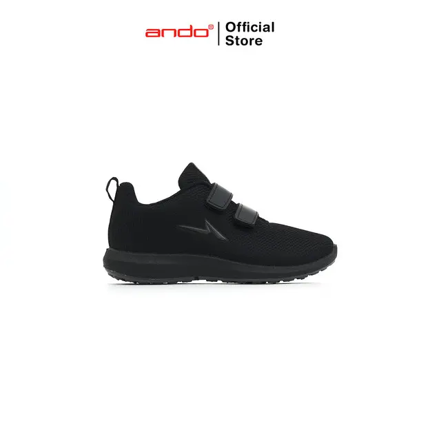 Ando Official Sepatu Sneakers Liam Duo Jta V Anak - Hitam/Hitam