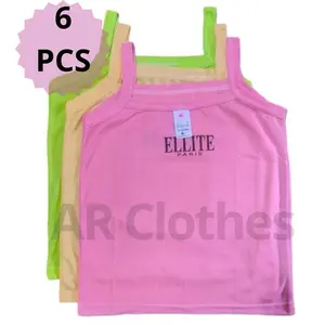 6PCS Singlet / Kaos Dalam  Wanita Elite Warna Remaja Murah