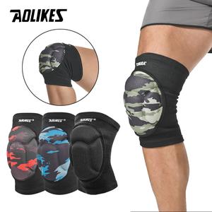 AOLIKES-แผ่นรองเข่าฟองน้ำหนาป้องกัน สนับเข่ายืดหยุ่นสูง กันลื่น บาสเก็ตบอล วอลเลย์บอล สนับเข่า 1 คู่