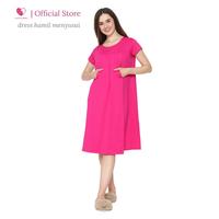 Gambar Baju Menyusui / Baju Hamil / daster / dress hamil Ellen Grey Square - soft denim dari Baju Hamil Menyusui Happymomma Kota Tangerang Selatan 4 Tokopedia