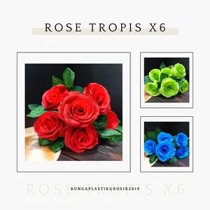 Bunga Mawar Rose Tropis Cabang 6 / Ecer RT6