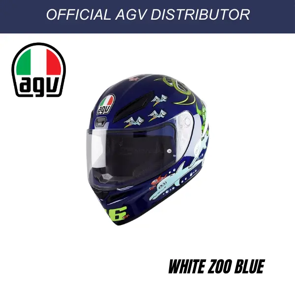 AGV K1 WHITE ZOO BLUE [READYSTOCK] - TikTok Shop Malaysia