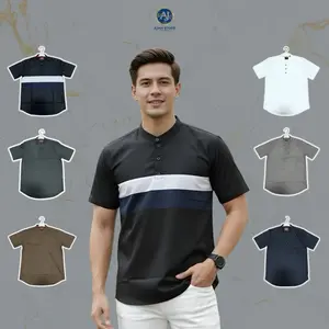 Baju Koko Kurta Pria Muslim Pendek