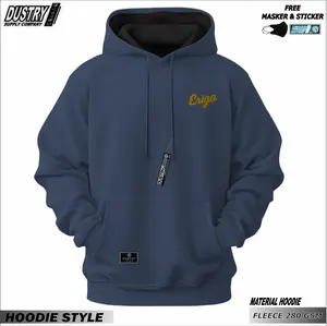 Erigo Sweater Hoodie ERIGO GOLD Unisex Jaket Hoodie Little Logo Simple Pelangi Suiter Pria Wanita Hitam Crewneck Fleece 280 Gramasi Nyaman Panjang Tebal Zipper Keren