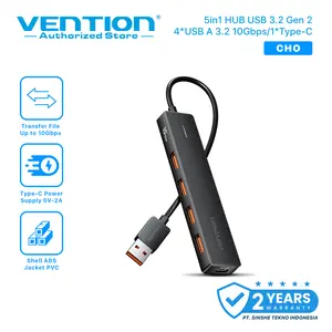 Vention 5in1 USB HUB 3.2 Gen 2 4 Port High Speed Power OTG