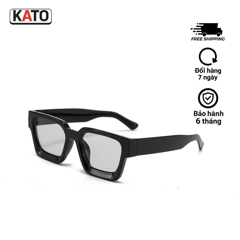 Kính Râm Nam Nữ Gọng Vuông Chất Liệu Nhựa Bóng Bảo Vệ Tia UV Cao Cấp Phong Cách Hiện Đại Thời Trang Unisex Phù Hợp Đi Chơi Du Lịch KATO K002