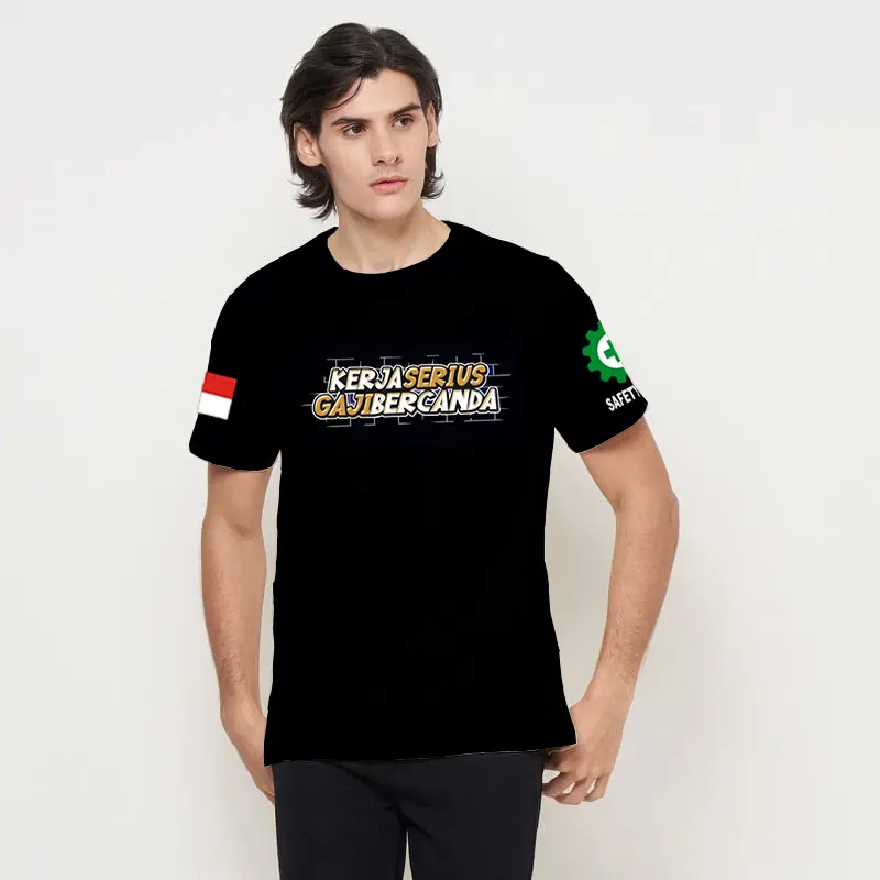 KAOS PRIA KERJA SERIUS GAJI BERCANDA 2 | SIMPLE  DINAMIS  DAN MEMBERIKAN KESAN KASUAL 2