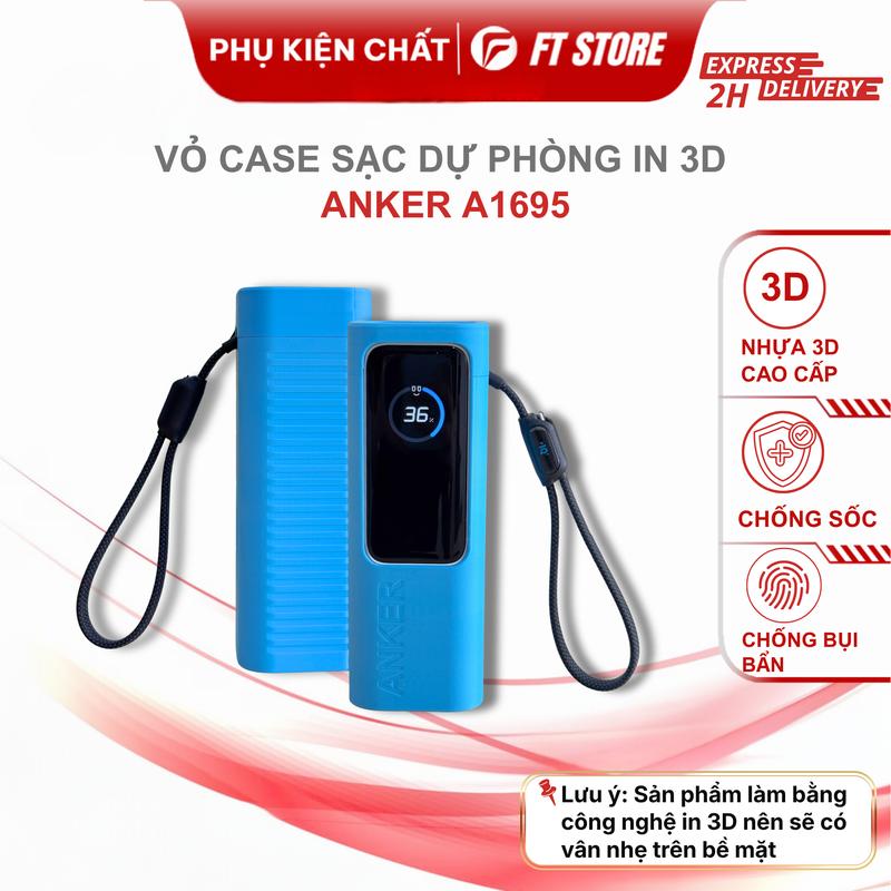 Ốp In 3D Cho Sạc Dự Phòng ANKER A1695 Hạn Chế Trầy Xước | Công Nghệ In 3D | Thiết kế Ultra-slim mỏng nhẹ - FT Store