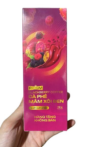 [Mẫu mới nhất] Cà phê mâm xôi đen Blackberry Coffee  vị lê gai chính hãng có tem  kiểm tra QR code,có logo in chìm trên vỏ hộp, Cafe 7