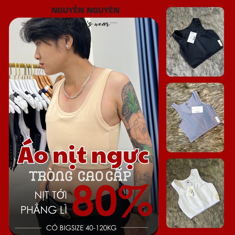 Áo Nịt Ngực Tròng Cổ Tomboy Không Gài Thể Thao Tập Gym Nữ Ba Lỗ Thun Trơn Cotton Gen Cứng Viền Nhỏ Bigsize Nguyễn Nguyên
