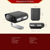 Gambar Proyektor Portable ViewSonic M1X MAX Google TV LED FHD 1080p USB C WiFi Bluetooth - Mini Home Projector dari ViewSonic Indonesia Kota Administrasi Jakarta Barat 3 Tokopedia