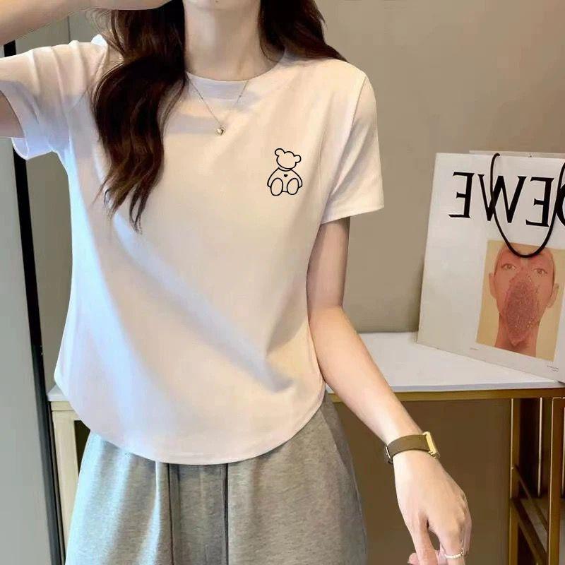Product Introduction of Kaos Polos Dewasa/Kaos Wanita Lengan Pendek/Kaos Oblong Wanita Distro Premium/Atasan/Baju Kasual/Baju Lengan Pendek Melar 8