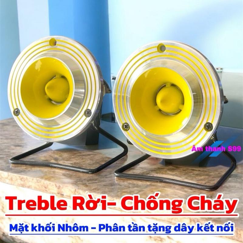 Loa Treble rời - Chống cháy Giá 2 chiếc. Từ lớn- độ phóng treble xa. Phân tần treble lọc âm - treble tí tách- không chói tai. Kèm dây 1m mỗi chiếc. Dùng cho loa nghe nhạc loa Karaoke loa full loa hãng,..... amly... dàn karaoke. Phụ kiện âm thanh hay 2