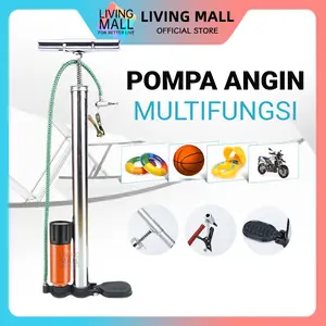 Pompa Angin Tabung Besi Tahan Karat / Pompa Sepeda Motor Manual HPM-260S / Merek Hakamitsu